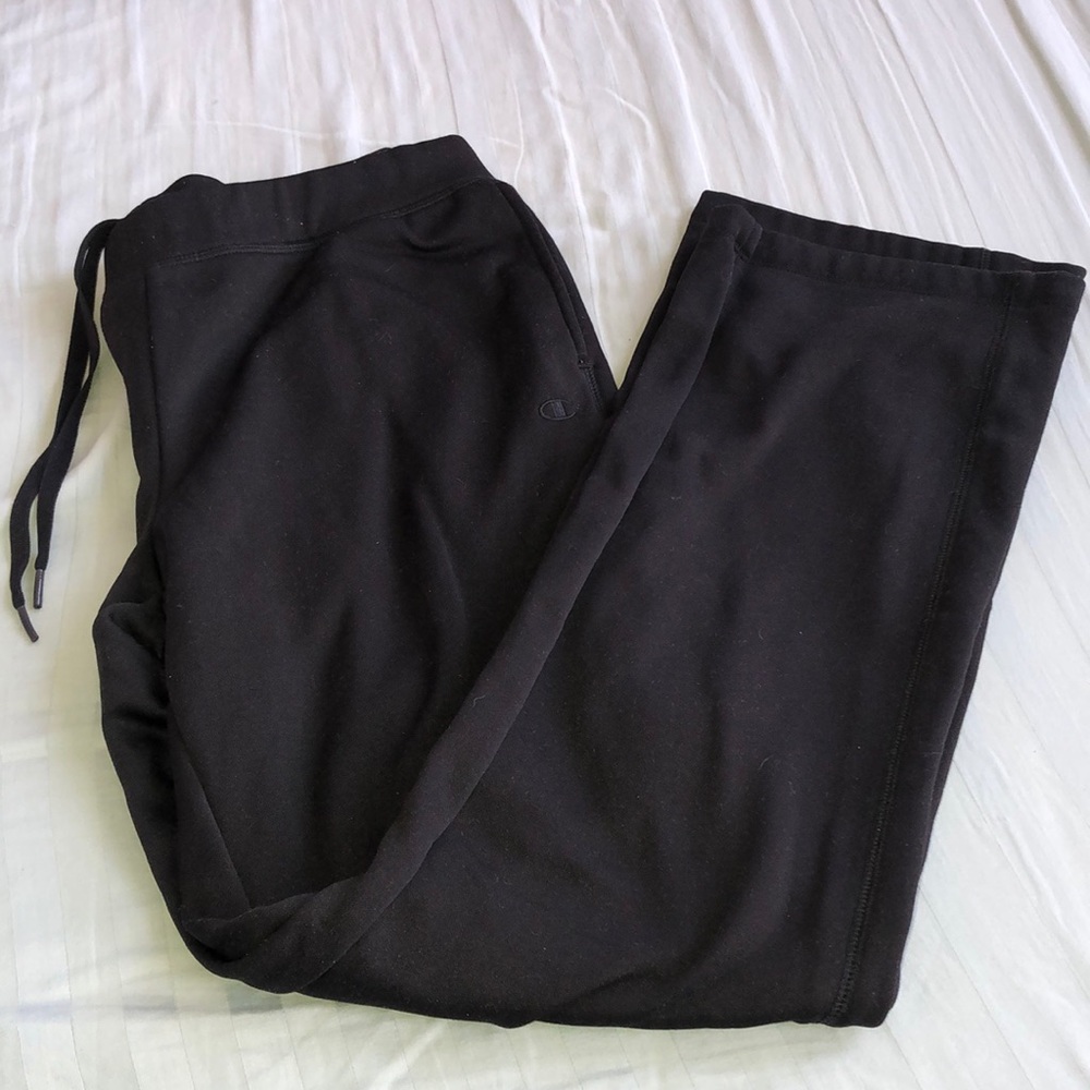 Black Fleece Lined Champion Sweat Pants